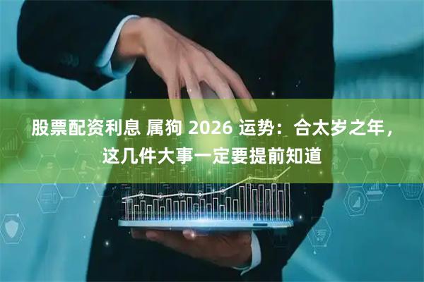 股票配资利息 属狗 2026 运势：合太岁之年，这几件大事一定要提前知道