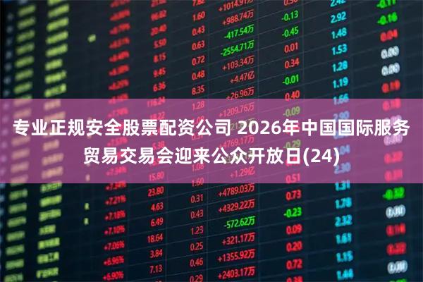 专业正规安全股票配资公司 2026年中国国际服务贸易交易会迎来公众开放日(24)