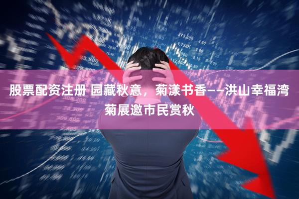 股票配资注册 园藏秋意，菊漾书香——洪山幸福湾菊展邀市民赏秋